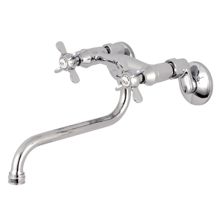 Kingston Brass KS115C Essex Two Handle Wall Mount Bathroom Faucet, Polished Chrome KS115C